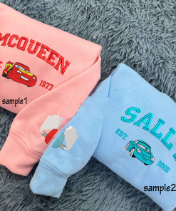 Retro McQueen And Sally Cars Sweatshirt,Valentine’s Day…