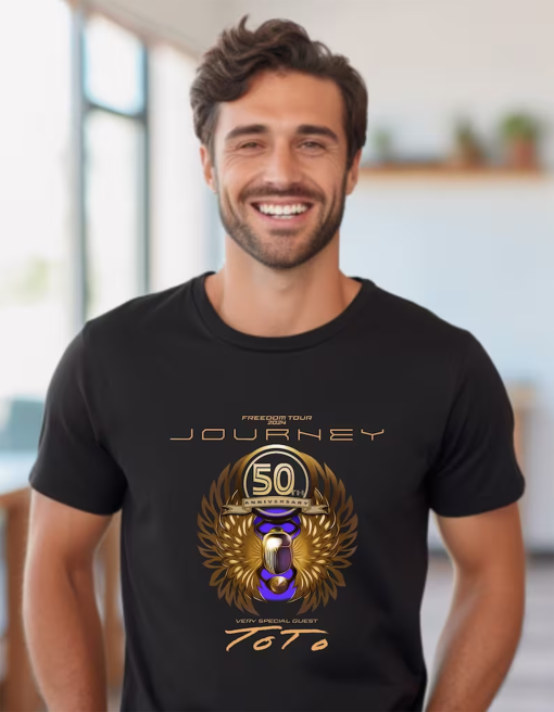 Journey Freedom Tour 2024 T-shirt, Journey With Toto 2024 Concert Shirt, Journey Band Fan Shirt, Journey Shirt Gift, Unisex Journey Shirt