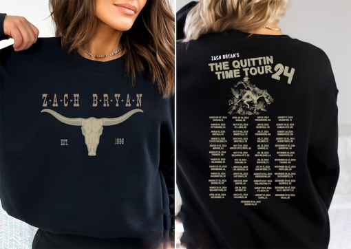 Zach Bryan The Quittin Time Tour 2024 Sweatshirt, Country Music Singer, Zach Bryan Merch, Zach Bryan Fan Shirt, The Quittin Time Tour Hoodie