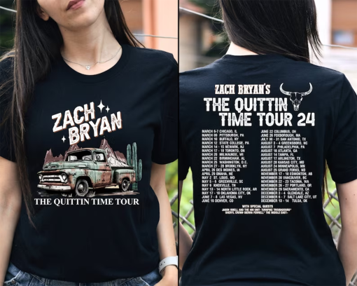 Zach Bryan The Quittin Time Tour 2024 T-Shirt | Country Music Singer | Zach Bryan Merch | Zach Bryan Fan Shirt | The Quittin Time Tour Shirt