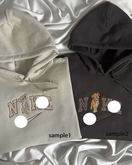 Si.m-b.a And Na-la The L.i.on King Embroidered Sweatshirts, Anniversary Gift, Couple Tshirt, Hoodie, Valentine Gift