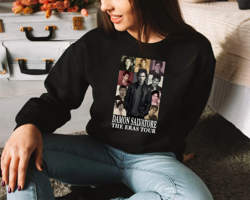 Damon Salvatore The Eras Tour Sweatshirt, Vampire Diaries Sweatshirt, Eras Tour T-shirt, Gift For Women And Man, Team Salvatore Sweatshirt