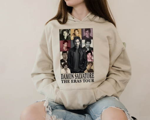 Damon Salvatore The Eras Tour Sweatshirt, Vampire Diaries Sweatshirt, Eras Tour T-shirt, Gift For Women And Man, Team Salvatore Sweatshirt