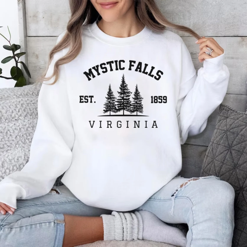 Mystic Falls Sweatshirt – Unique Vampire Halloween Wear – Ideal Gift for Mystic Falls Lovers- Mystic Falls Virginia Sweatshirt