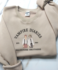 The Vampire Diaries Embroidered Sweatshirt, Mystic Falls…