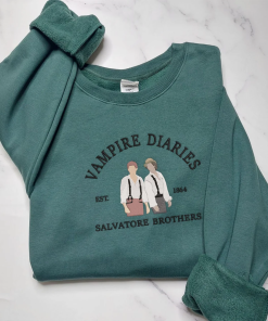 The Vampire Diaries Embroidered Sweatshirt, Mystic Falls…