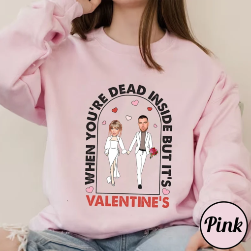 Taylor Swift Travis Kelce Valentines Day Sweatshirt, Kelce Swift funny shirt, Taylor Swift Shirt, Travis Kelce Hoodie, Valentines Day shirt