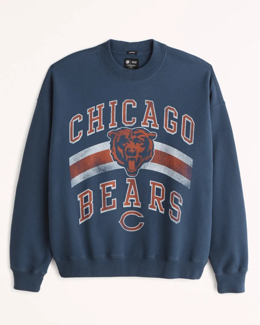 Vintage Chicago Football Crewneck Sweatshirt, Retro Style Football Shirt