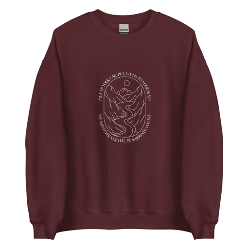 You’re Gonna Go Far Crewneck Sweatshirt | Song Lyric Inspired Sweatshirt | Say Whatever You Feel Be Wherever You Are