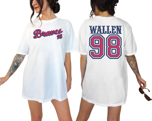 Braves 98 Shirt, Wallen Shirt Wallen 98 Braves Shirt, Wallen Country Music Shirt, Morgan Wallen Shirt, Western Shirt, Country Concert Tee