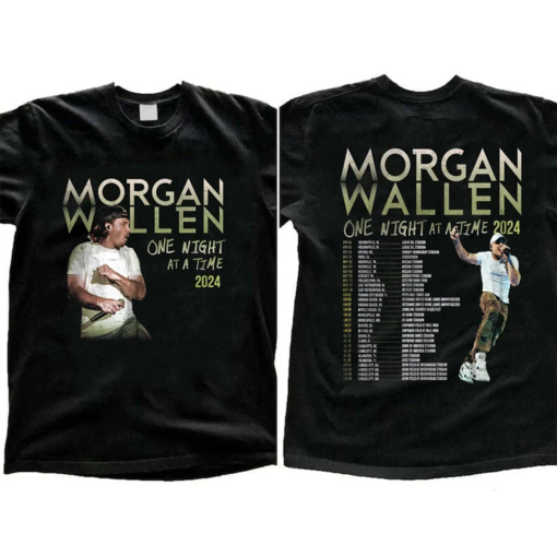 One Night At A Time Morgan Wallen 2024 Tour Shirt, Morgan Wallen 2024 SweatShirt, Cowboy Wallen Merch, Unisex Country Music Hoodie Fans Gift