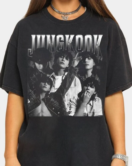 Vintage JungKook 90s Bootleg Shirt, Jungkook Calvin Klein BTS Unisex T-shirt, Jungkookie Graphic 90s Tshirt, Jungkook Retro Vintage Shirt,