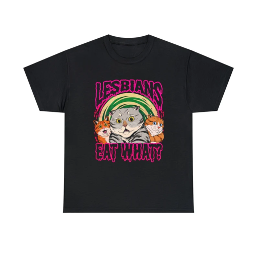 LGBT Lesbian Eat What Cat Vintage T-Shirt, Busy Thinking Shirt, Lesbian Shirt, Pride Month Shirt, For LGBT Shirt Unisex Heavy Cotton Tee