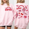 Pink XOXO Sparkly Faux Sequins, Cupid Valentines Day shirt, Trendy Valentines Day shirt