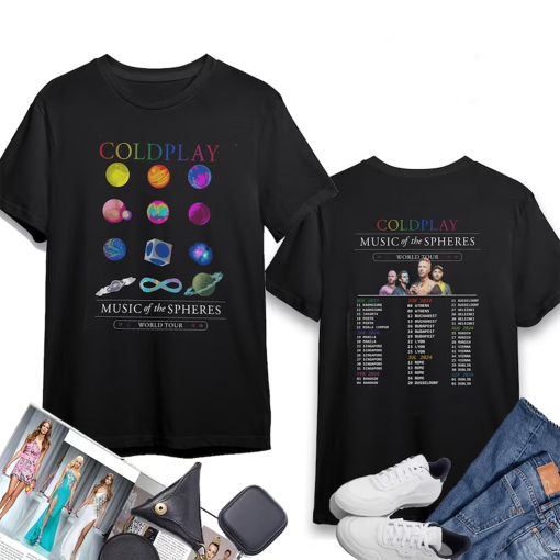 Coldplay Music Band Shirt, Music Of The Spheres Tour 2023 2024 SweatShirt, Retro Coldplay Hoodie, World Music Tour Gift For Fan