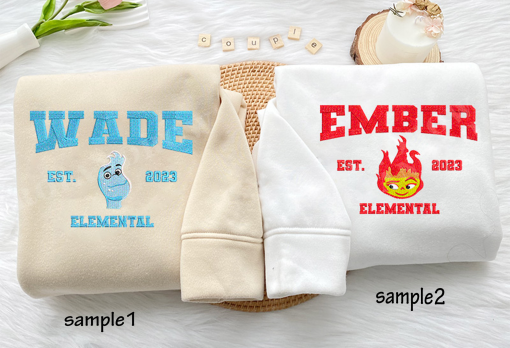 Elemental Ember and Wade – Embroidered Shirt