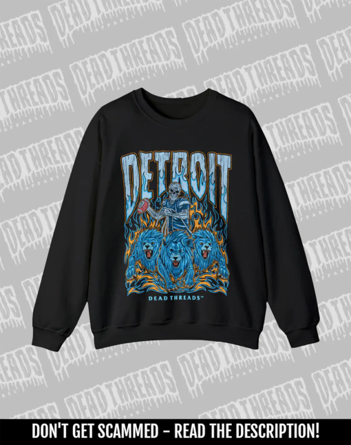 DETROIT FOOTBALL sweatshirt, Dead Threads, football t-shirt, NFL