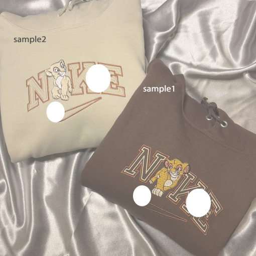 Si.m.b//a And N.a.l//a The L.i.on King Embroidered Sweatshirts, Anniversary Gift, Couple Tshirt, Hoodie, Valentine Gift