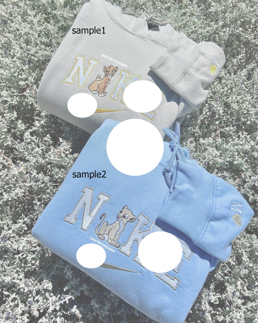 Si.m.b//a And N.a.l//a The L.i.on King Embroidered Sweatshirts, Anniversary Gift, Couple Tshirt, Hoodie, Valentine Gift