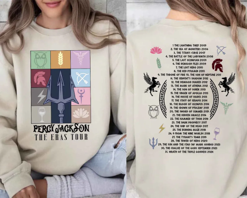 Percy Jackson and the Olympians Eras Tour Sweatshirt, Greek Mythology Shirt, Rick Riordan Bookish Shirts, Book Lover Gifts