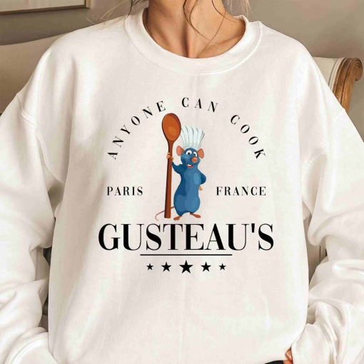 Ratatouille Sweatshirt, Ratatouille Hoodie, Anyone Can Cook Sweatshirt, Disney Remy Sweatshirt, Mouse Chef Hoodie, Epcot Sweatshirt