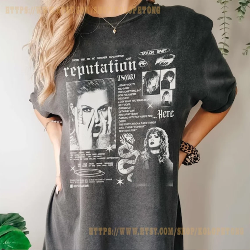 Vintage Reputation T-Shirt, The Eras Tour Shirt, Reputation Shirt, Eras Tour Tee, Reputation Track List Shirt, The Eras Swifties Shirt