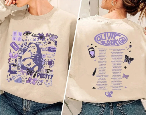 Olivia Rodrigo Guts Shirt, Olivia Rodrigo Guts Merch, Guts Tour 2024 Shirt, GUTS world tour 2024 Shirt, Olivia Rodrigo Album GUTS Sweatshirt