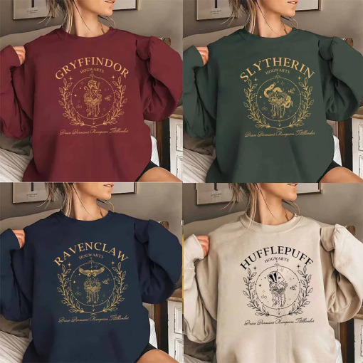 Vintage Hogwarts Sweatshirts, Hogwarts House Sweatshirt, Wizarding World Shirt, Magic World Shirt, Universal Studios Fan, HP Fan Gift Shirt