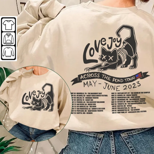 Lovejoy Tour Music Shirt, 2 Side Across The Pond Tour Sweatshirt