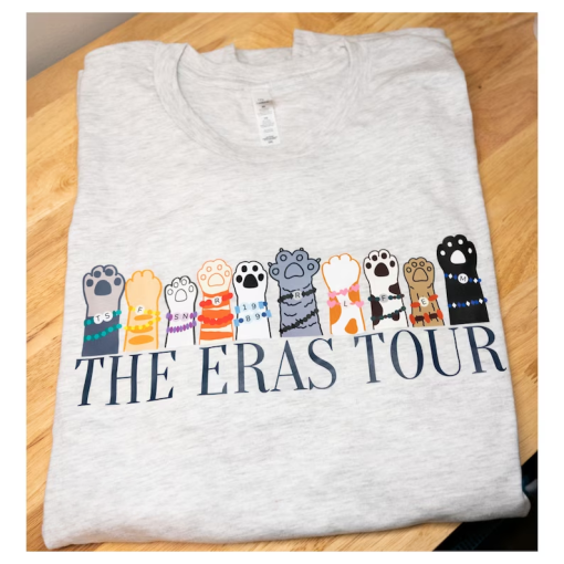 Cats in Friendship Bracelets with Tour Text – Adult Unisex Tee