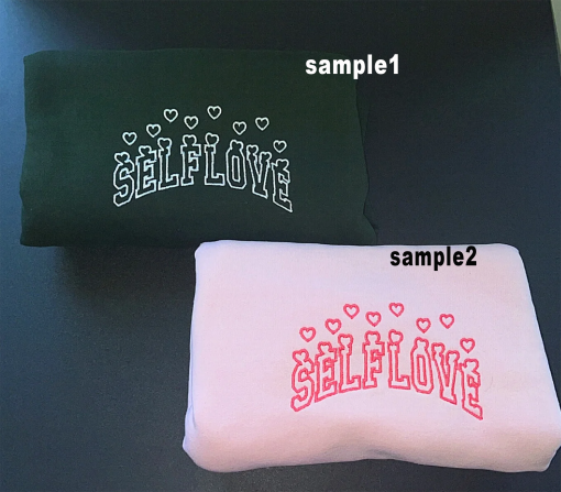 Self love set  Embroidered Sweatshirt