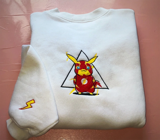 Pikachu X flash Embroidered Sweatshirt