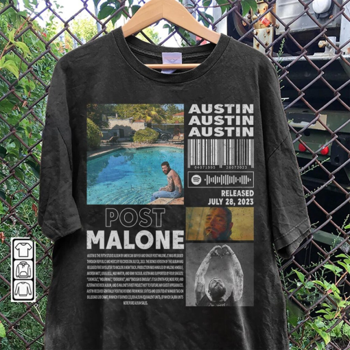 Post Malone Rap Music Merch Shirt, Austin Album Rap 90s Tee, Post Malone Tour Rapper Gift Bootleg Inspired Sweatshirt