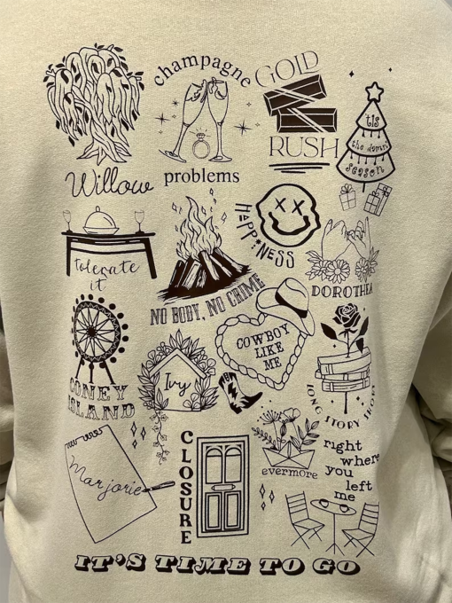 Evermore Tracklist Collage Tshirt Crewneck Hoodie Sweatshirt Swiftie