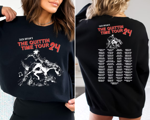 Zach Bryan The Quittin Time Tour 2024 Sweatshirt, Country Music Singer, Zach Bryan Merch, Zach Bryan Fan Shirt, The Quittin Time Tour Hoodie