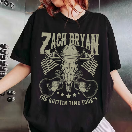 Zach Bryan The Quittin Time Tour 2024 Png, Country Music Singer Png, Zach Bryan Merch Png, Zach Bryan File, The Quittin Time Tour