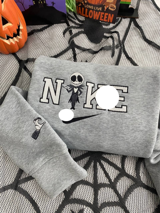 Jack Skellington Hoodie, Nightmare before Christmas Sweat, Horror Movie Hoodie, Embroidered sweatshirt