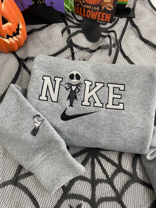 Jack Skellington Hoodie, Nightmare before Christmas Sweat, Horror Movie Hoodie, Embroidered sweatshirt