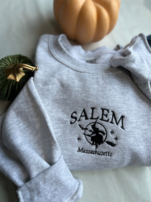 Salem Massachusetts Embroidered Sweatshirt