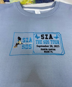 Custom SZA SOS Tour Ticket Embroidered Shirt