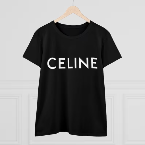 Vintage Celine Classic Logo Women’s Midweight Cotton Tee Shirt – Retro Fashion Statement Piece