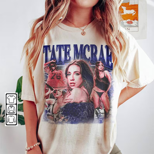 Tate Mcrae Shirt, Vintage Music Short Sleeve Hoodie