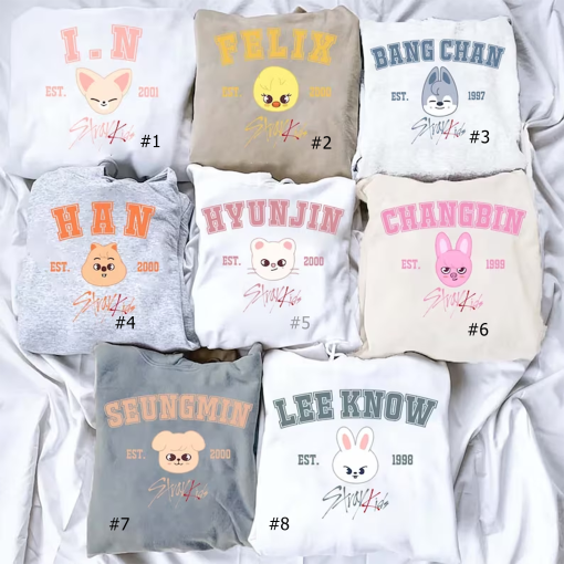 Stray Kids Member Group Hoodie, SKZOO Characters Sweatshirt, Stray Kids World Tour 2023 Shirt, Bang Chan Sweatshirt