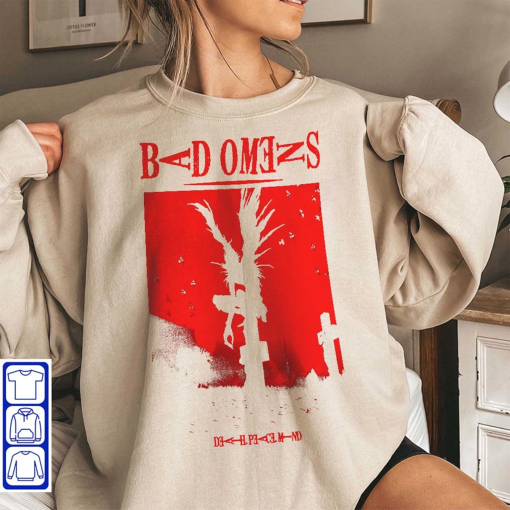 Bad Omens Band Shinigami 2022 2023 Tshirt, A Tour Of The Concrete Jungle Tour 2022 2023, Bad Omens Tshirt