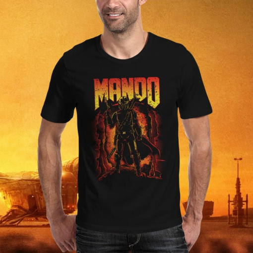 Mandoom T-Shirt | Unisex – Women – Kids | Awesome TV Series Video Game Parody Clothes