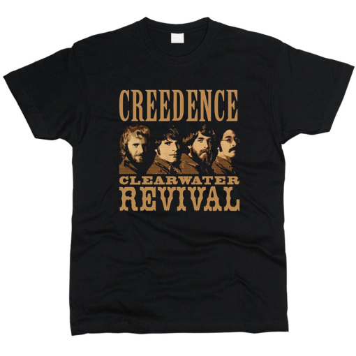 Creedence Clearwater Revival Heavyweight 190 gsm Cotton Black Men T-shirt