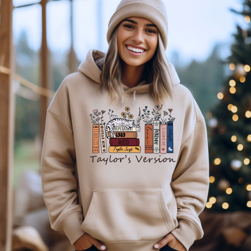 Albums As Books Hoodie, Crewneck Sweatshirt, Folk Music Sweater, Trendy Aesthetic For Book Lovers, Taylor’s Version, Country Music Hoodie