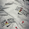 Wa.ll-E x Ev.e Embroidered Sweatshirt, Custom Initials Sleeve,  Anniversary Gift, Couple Matching Clothes Gifts