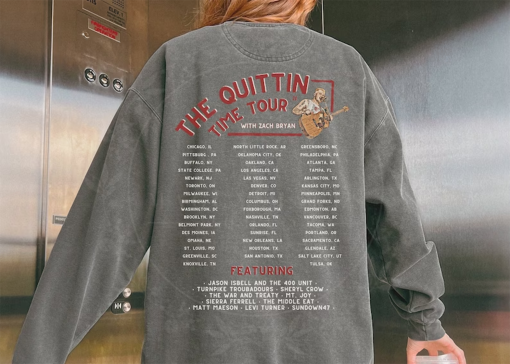 Quittin Time Tour Comfort Colors Sweatshirt, Zach Bryan Tour Sweatshirt, Zach Bryan Tour, Zach Bryan, Burn Burn Burn, Tour Sweatshirt