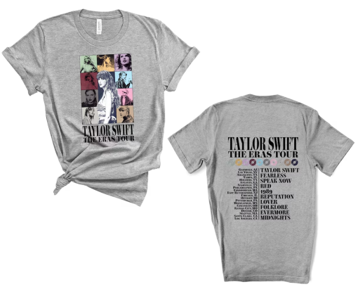 Front and Back Eras Tour Concert Shirt, Concert Outfit, Eras Tour Tee, Her Song Lyric Shirt, TS Merch Shirt, Eras Tour Movie Shirt